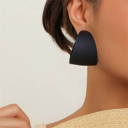Black Circle Candy Earrings-Fashion Earrings-StylinArts