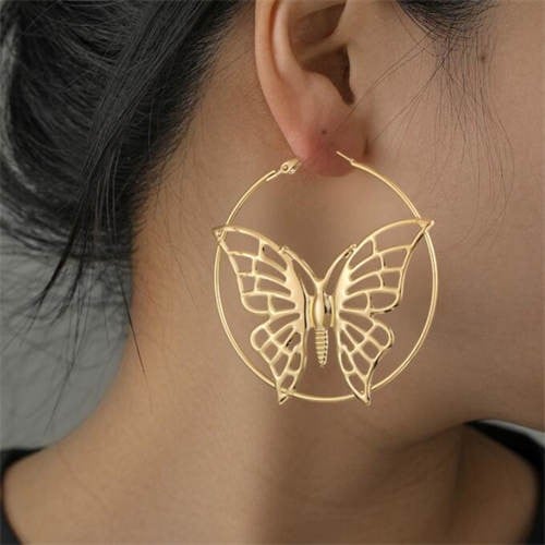 Butterfly Gala Big Hoops-Fashion Earrings-StylinArts