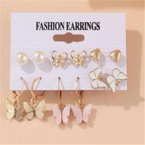 Elegant Butterfly Women's Set-Fashion Earrings-StylinArts