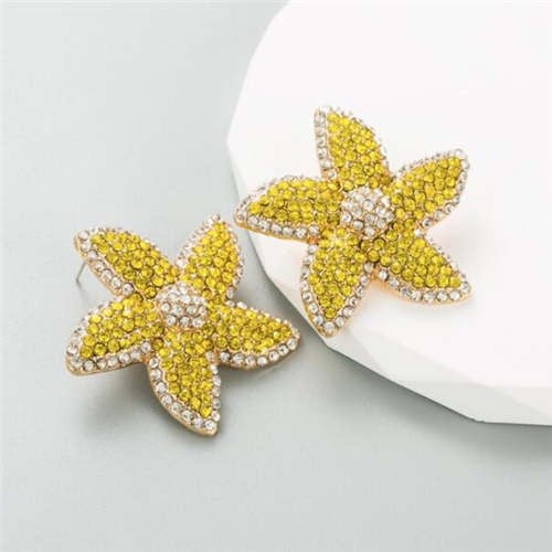 Golden Starfish Splendor Earrings-Fashion Earrings-StylinArts