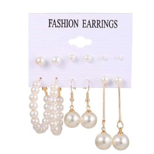 Parisian Pearl Elegance Set-Fashion Earrings-StylinArts
