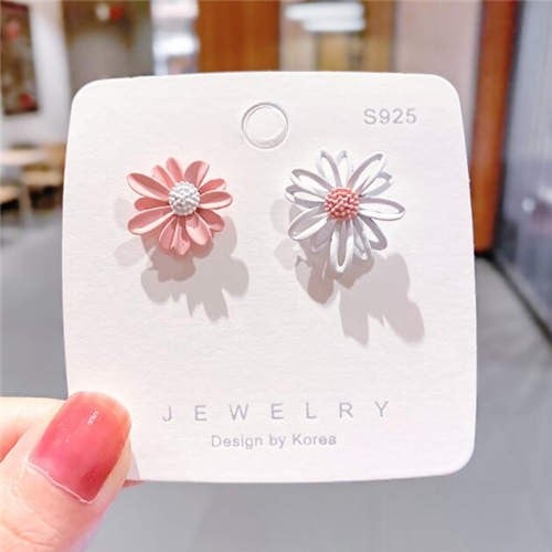 Pink & White Daisy Daydream Studs-Fashion Earrings-StylinArts