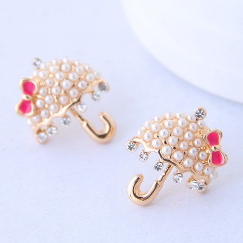 Umbrella Pearl Elegance Earrings-Fashion Earrings-StylinArts