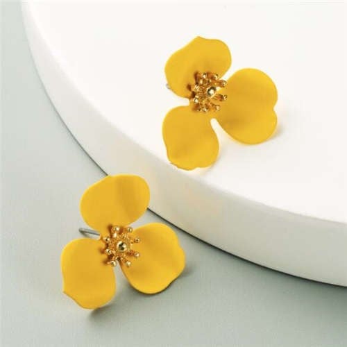 Yellow Sunrise Blossom Sweet Earrings-Fashion Earrings-StylinArts