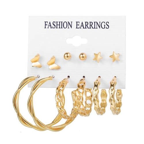 Aurelian Butterfly Star Hoops-Fashion Earrings-StylinArts
