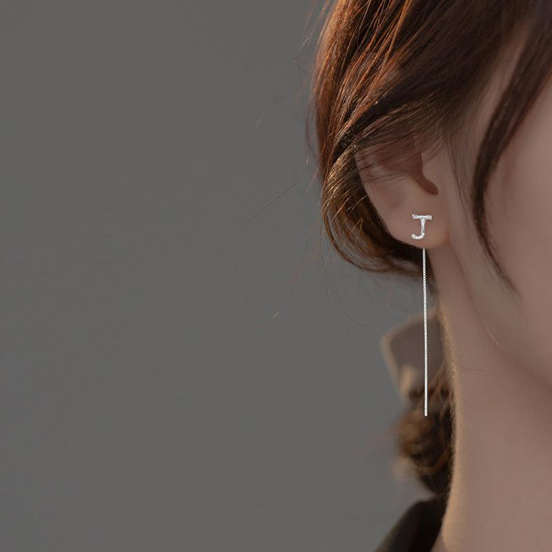 Glossy Alphabet Pendant Earrings-Fashion Earrings-StylinArts