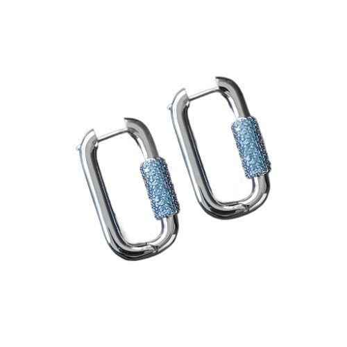 Silver Silver Lock Hoop Elegance-Fashion Earrings-StylinArts