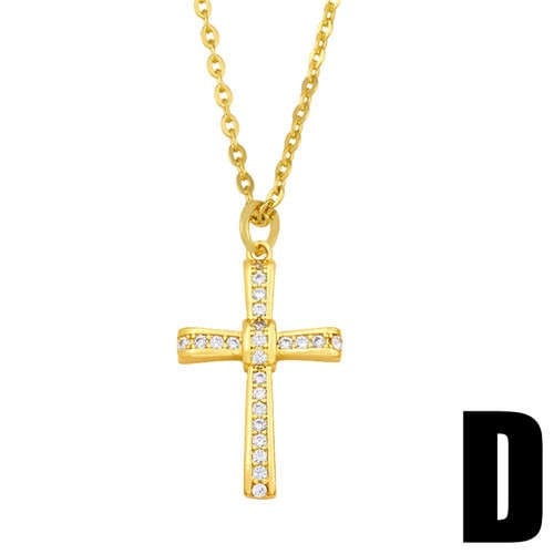 Cross Zirconia B: U.S. Hip-hop Necklace-Fashion Necklaces-StylinArts