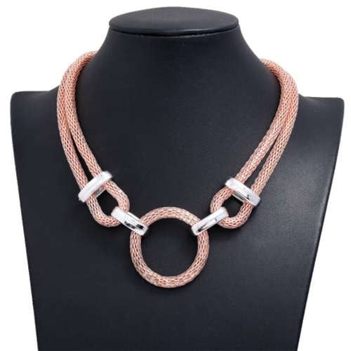 Ring Boldness: Thick Chain Punk Necklace-Fashion Necklaces-StylinArts
