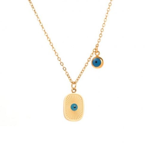 Elegant Turquoise: 18K Gold Plated Necklace-Fashion Necklaces-StylinArts