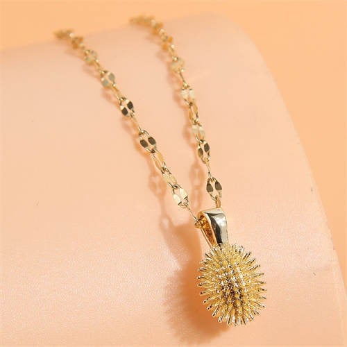 Pinecone Whisper: Korean Copper Pendant-Fashion Necklaces-StylinArts