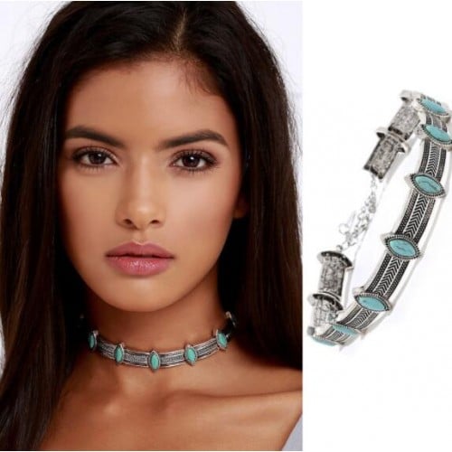 Gypsy Turquoise: Inspired Fashion Necklace-Fashion Necklaces-StylinArts