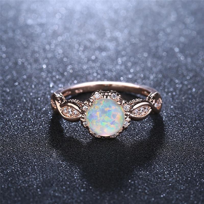 Rainbow Opal Ring-Fashion Rings-StylinArts
