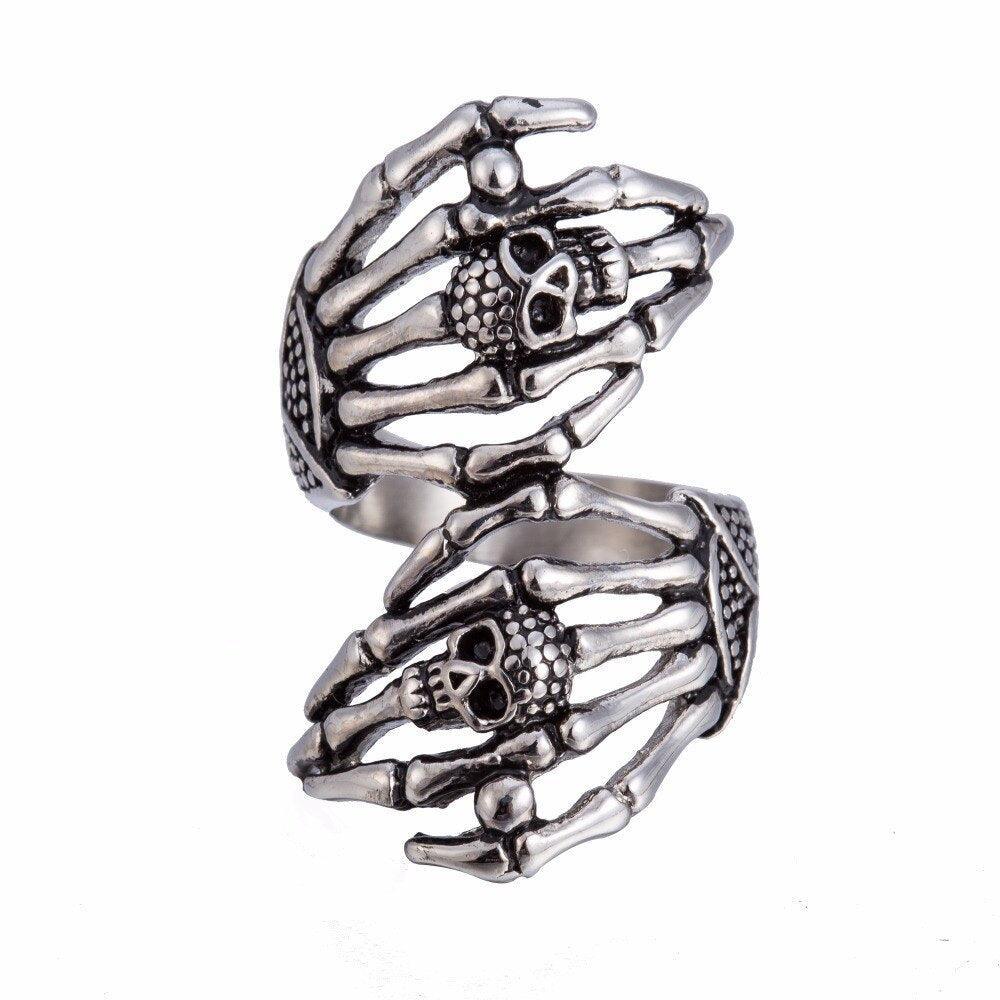 Stainless Steel Skull Ring-Fashion Rings-StylinArts