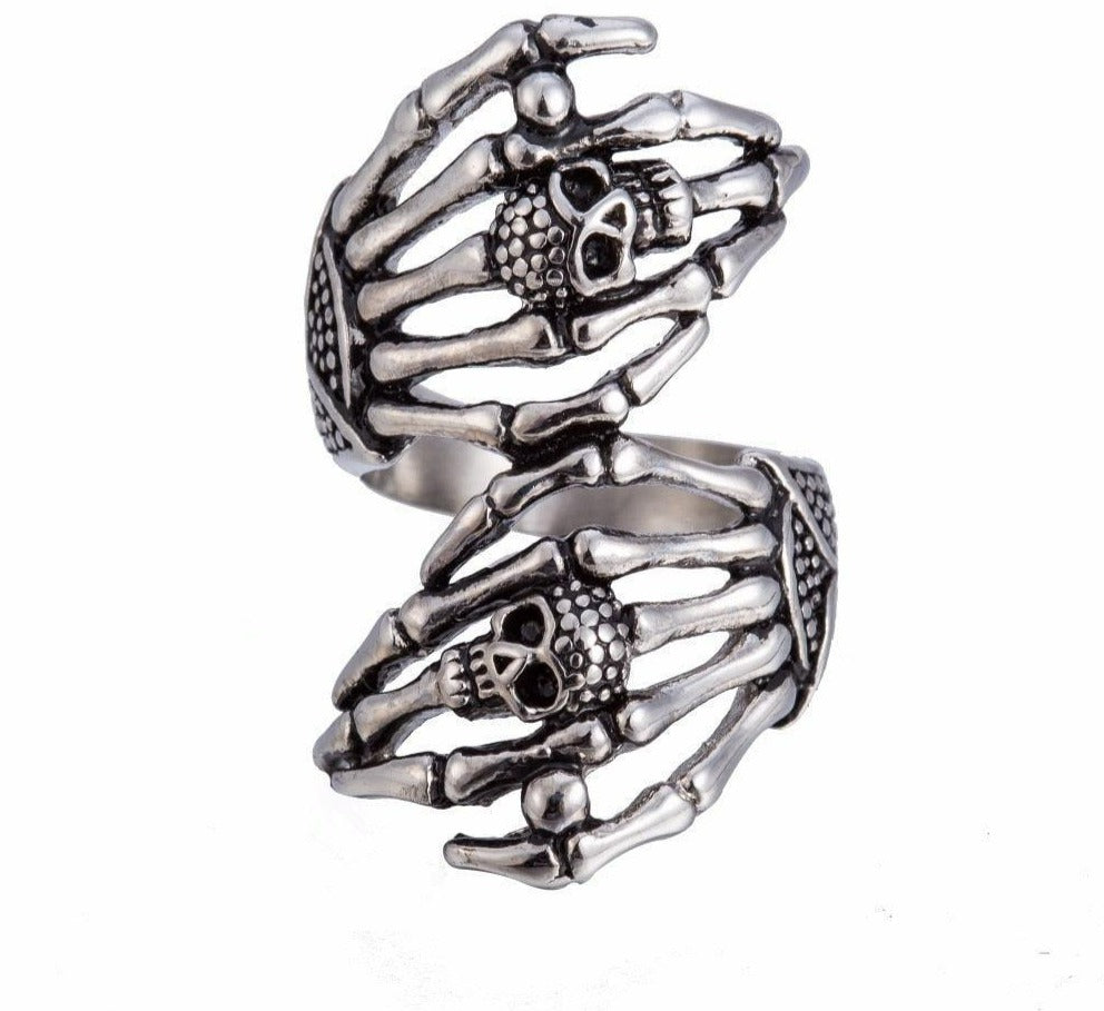 Stainless Steel Skull Ring-Fashion Rings-StylinArts