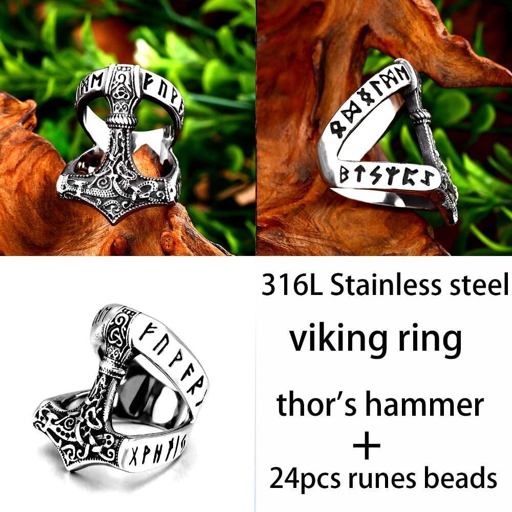 Viking Scandinavian Ring-Fashion Rings-StylinArts