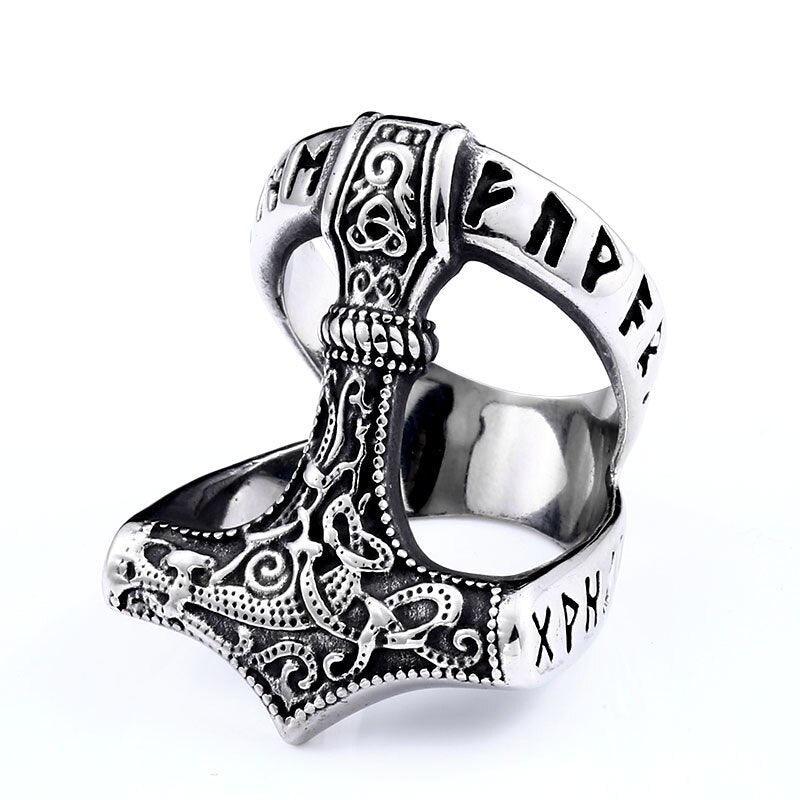 Viking Scandinavian Ring-Fashion Rings-StylinArts