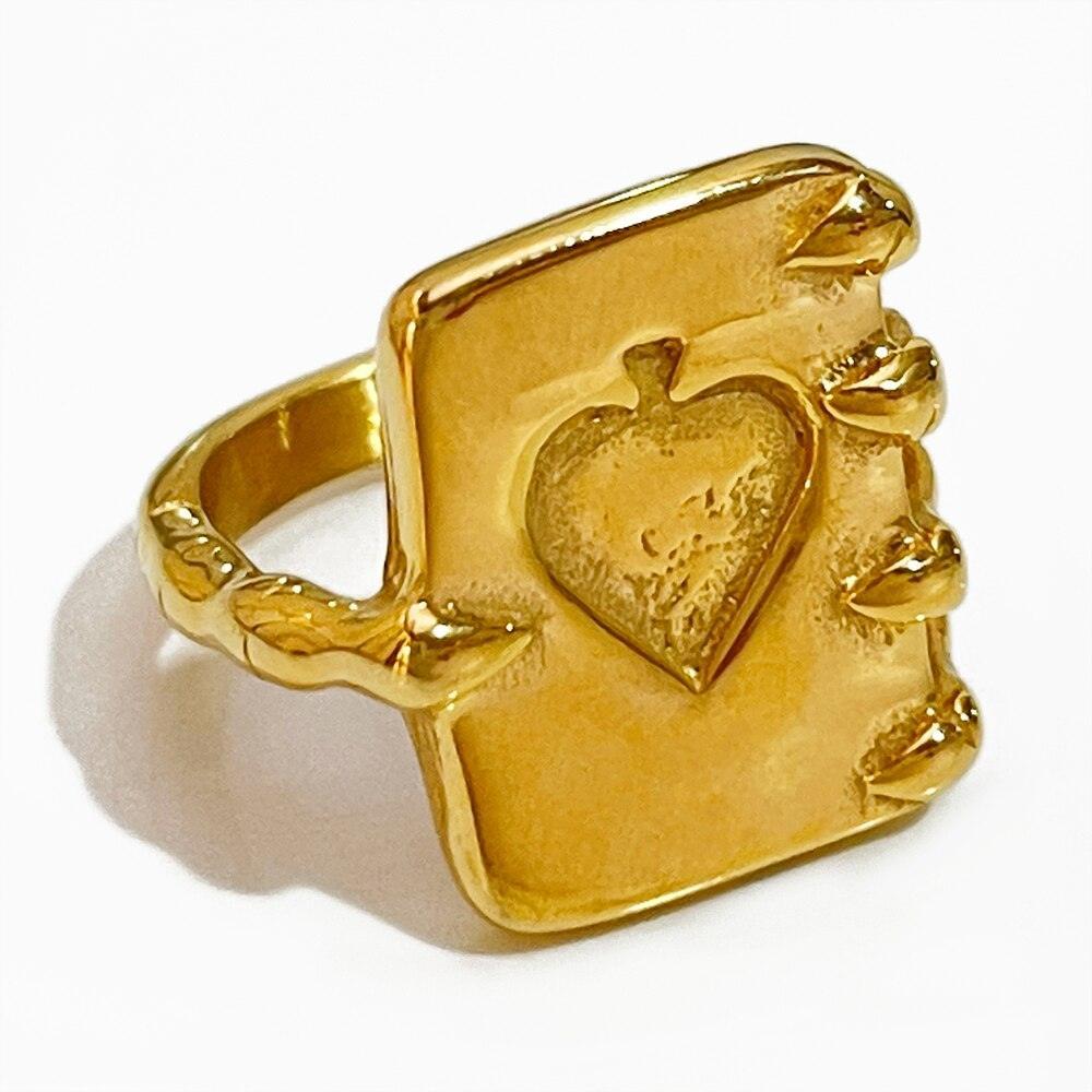 Gold Plated Magic Book Ring-Fashion Rings-StylinArts