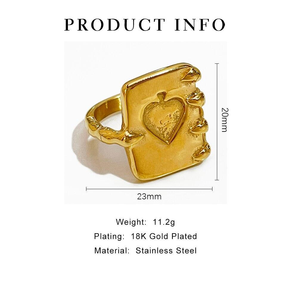 Gold Plated Magic Book Ring-Fashion Rings-StylinArts