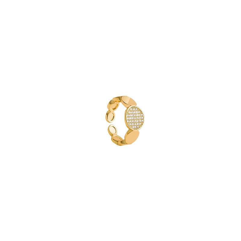 Zircon Circle Open Ring-Fashion Rings-StylinArts