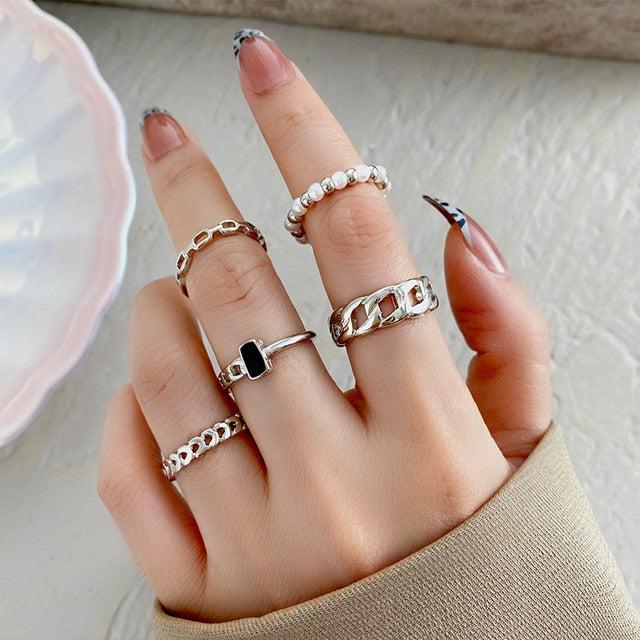 Boho Ring Set-Fashion Rings-StylinArts