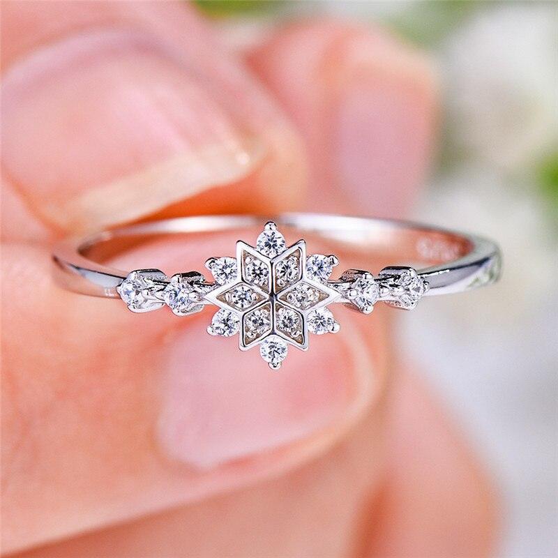 Luxury Flower Snowflake Ring-Fashion Rings-StylinArts