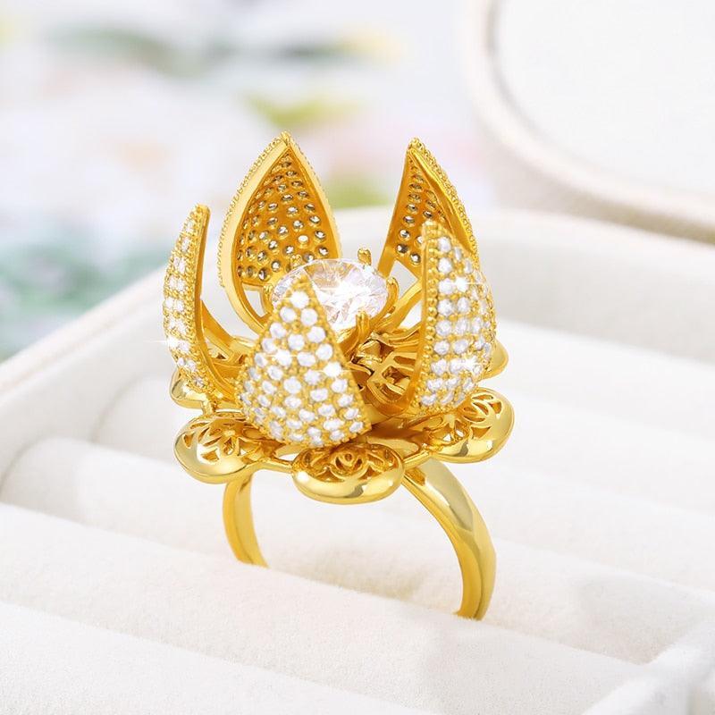 Garland Flowers Rings-Fashion Rings-StylinArts