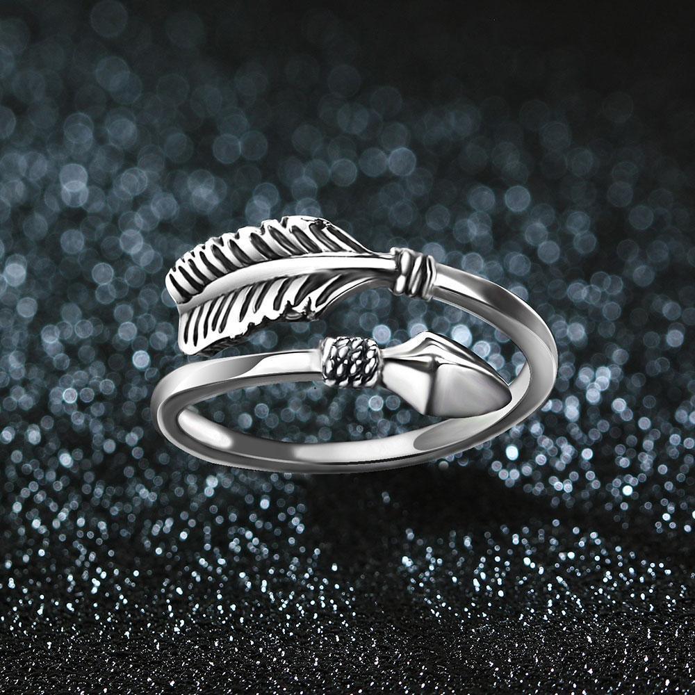 Arrow Silver Ring-Fashion Rings-StylinArts