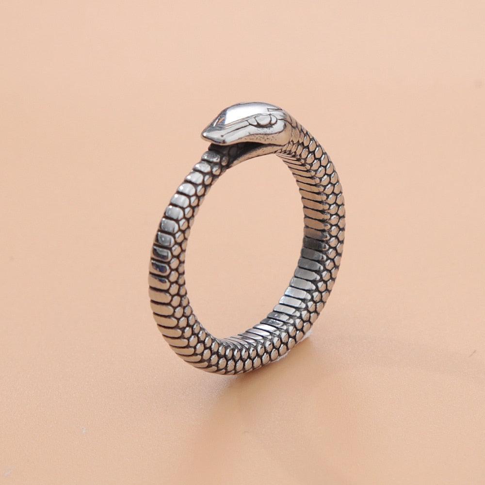 Retro Norse Mythology Men Ouroboros Ring-Fashion Rings-StylinArts