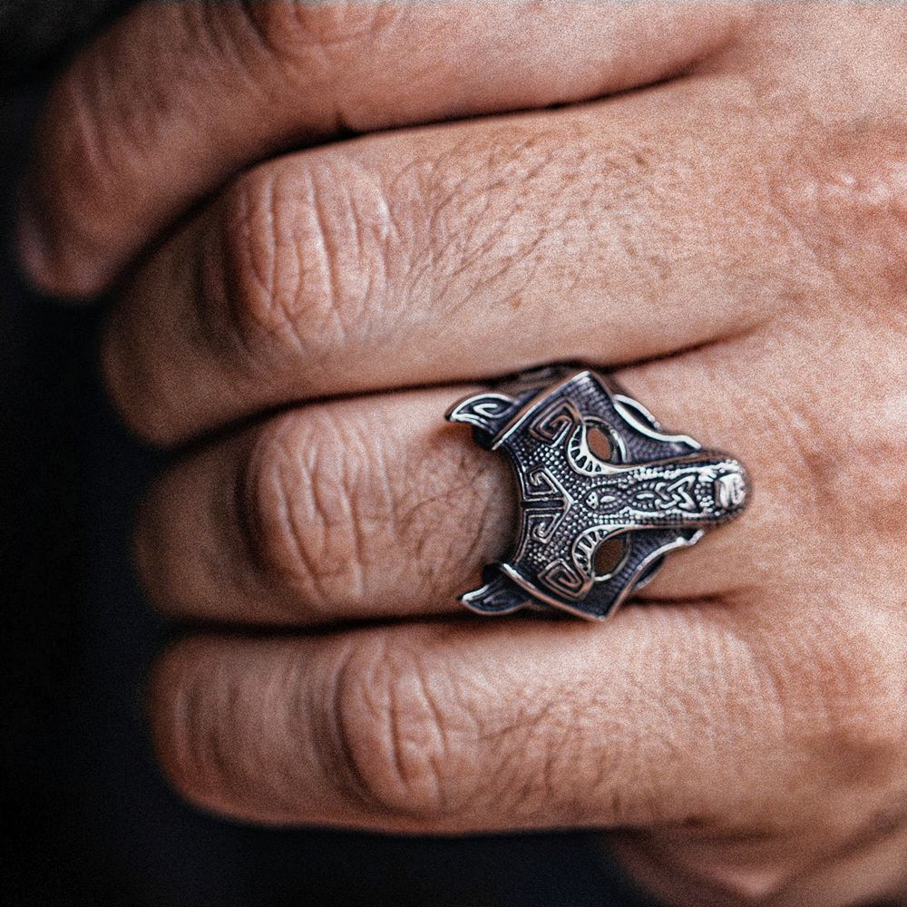 Men's Viking Ring-Fashion Rings-StylinArts