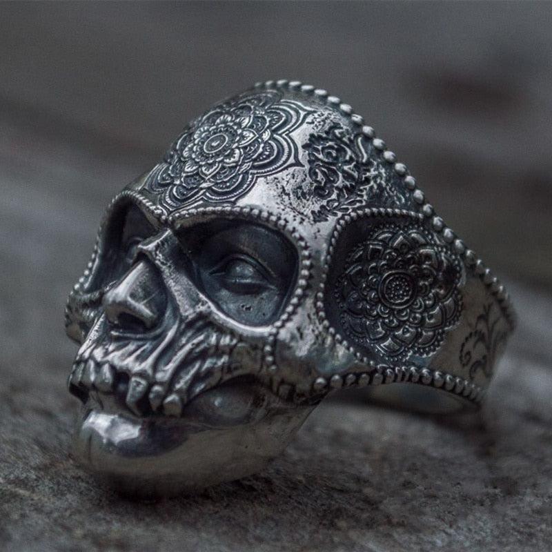 Sugar Skull Ring-Fashion Rings-StylinArts
