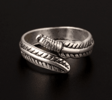 Fall Feather Ring-Fashion Rings-StylinArts