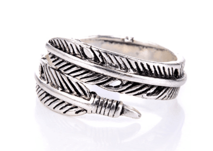 Fall Feather Ring-Fashion Rings-StylinArts