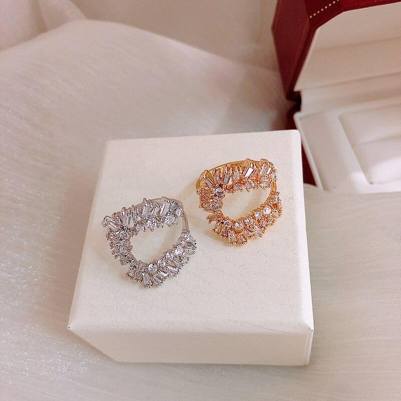 Crystal U-ring for Women-Fashion Rings-StylinArts