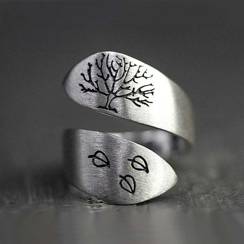 Tree of Life Silver Color Ring-Fashion Rings-StylinArts