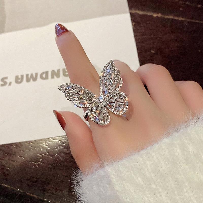 High-Grade Copper Butterfly Ring-Fashion Rings-StylinArts