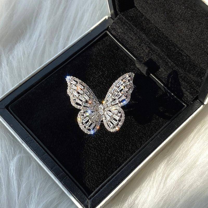 High-Grade Copper Butterfly Ring-Fashion Rings-StylinArts