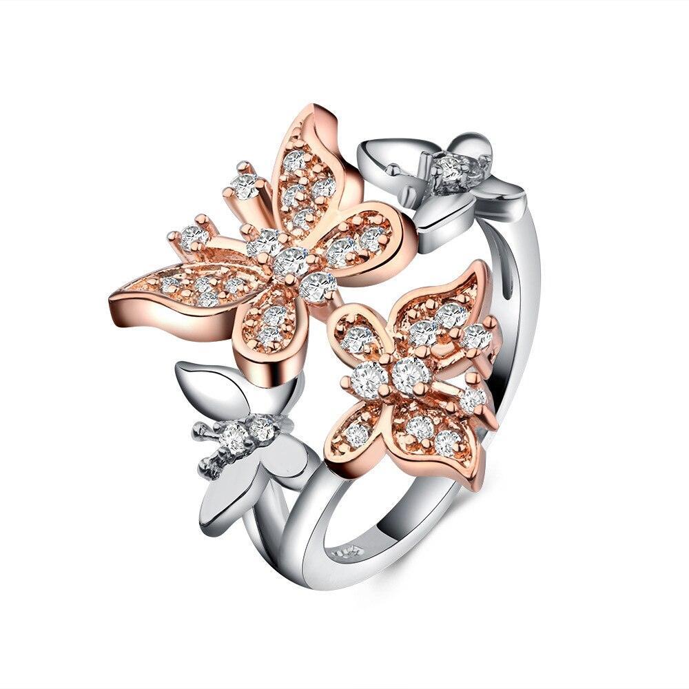 Butterfly Engagement Ring-Fashion Rings-StylinArts