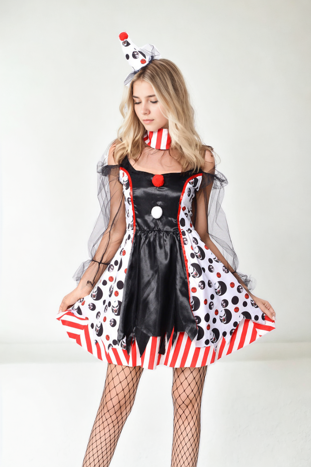 Carnival Jester – Playful and Whimsical Clown Costume-Intimate Roleplay Outfits-StylinArts