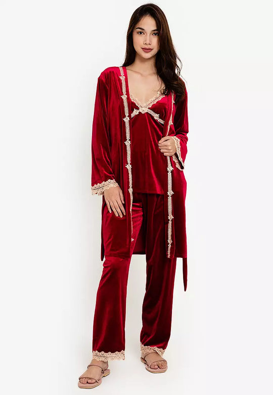 Velvet Pajama Set – Elegance in Every Exhale | StylinArts-Pajamas-StylinArts