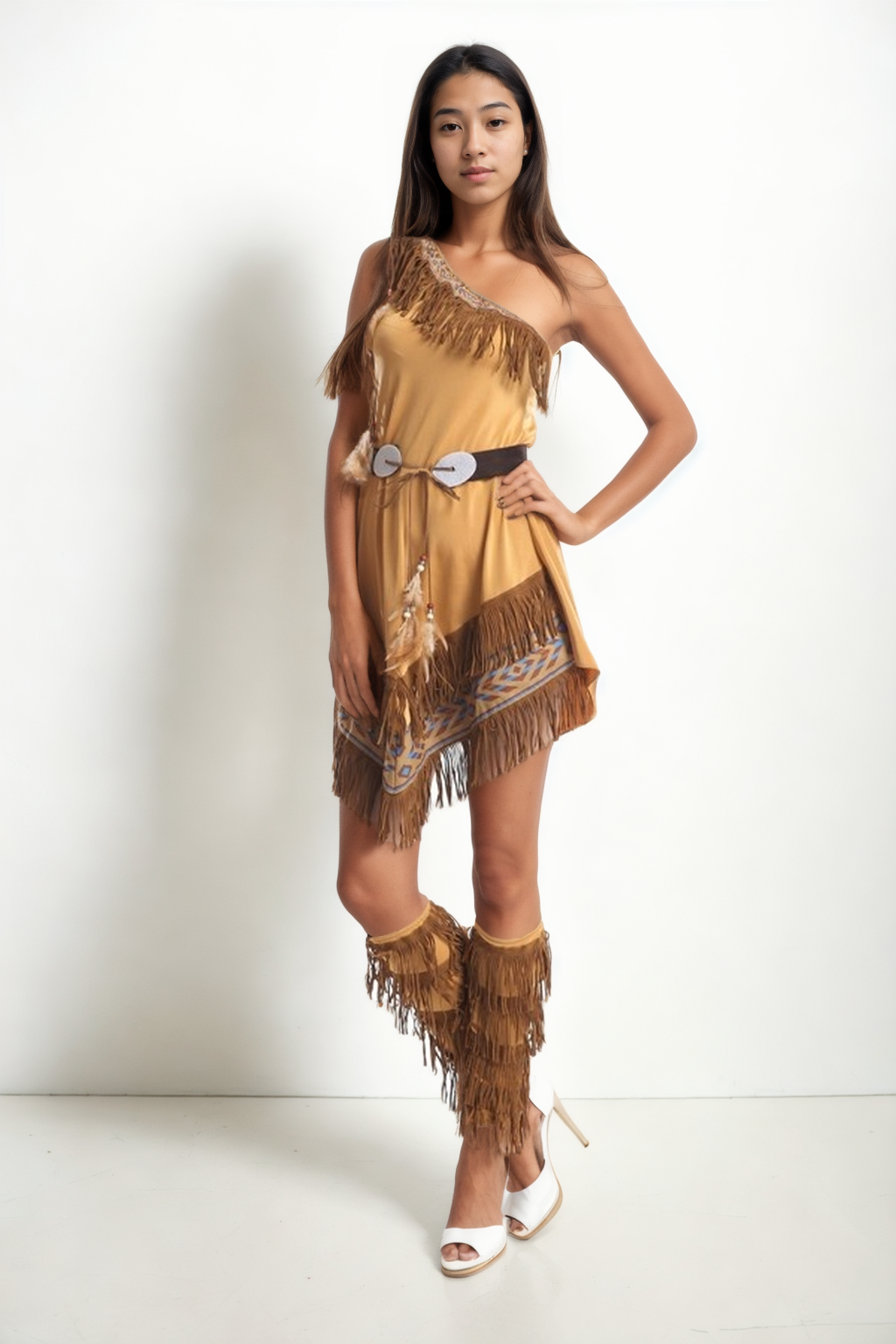 Elegant Native American Inspired Costume - Fringe Dress-Intimate Roleplay Outfits-StylinArts