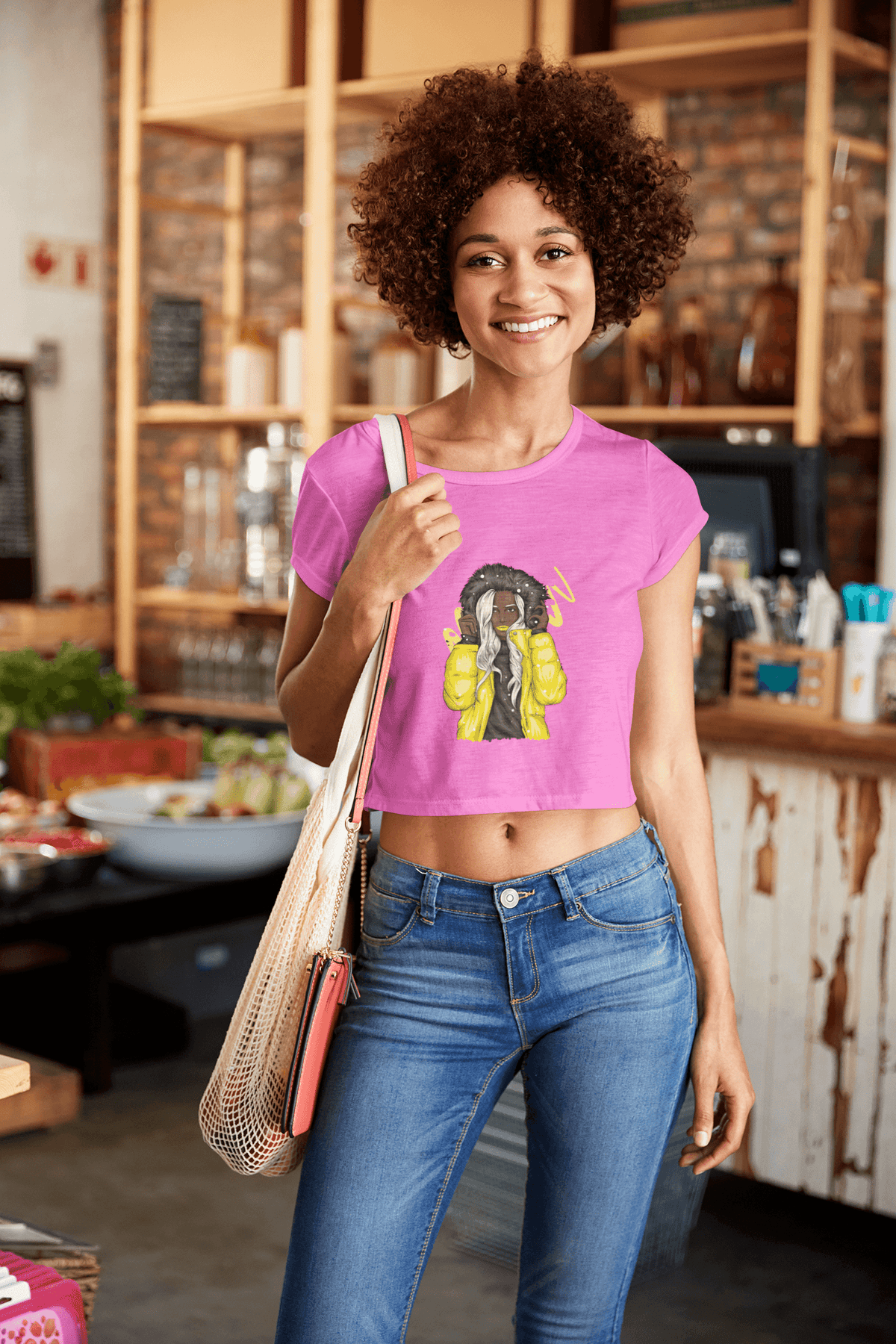 Girly Glitz Cropped T-Shirt - StylinArt