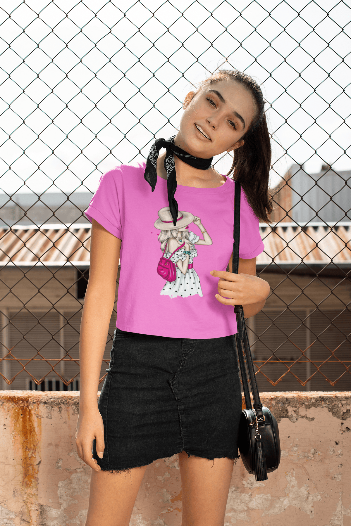Stylish Connection Cropped Tee-Cropped Tees-StylinArts