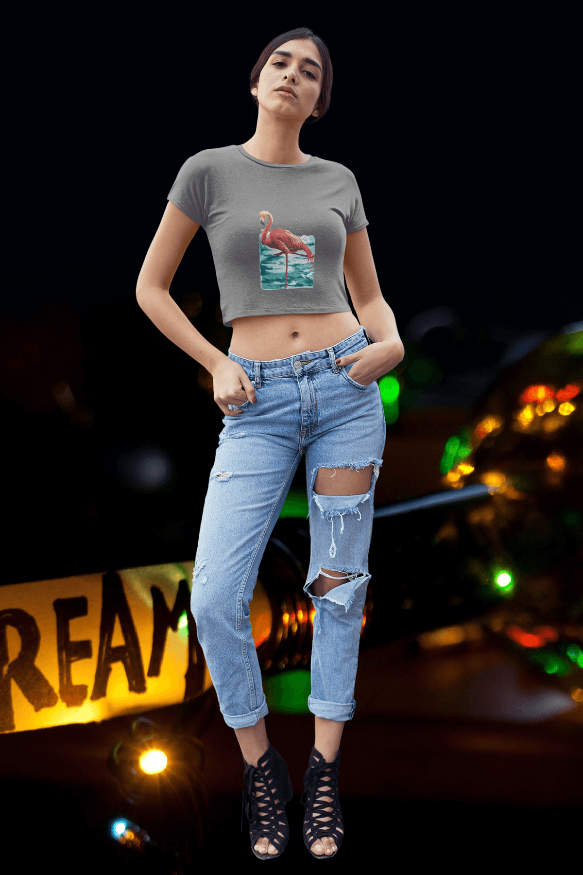 Dream Chaser Cropped Tee-Cropped Tees-StylinArts