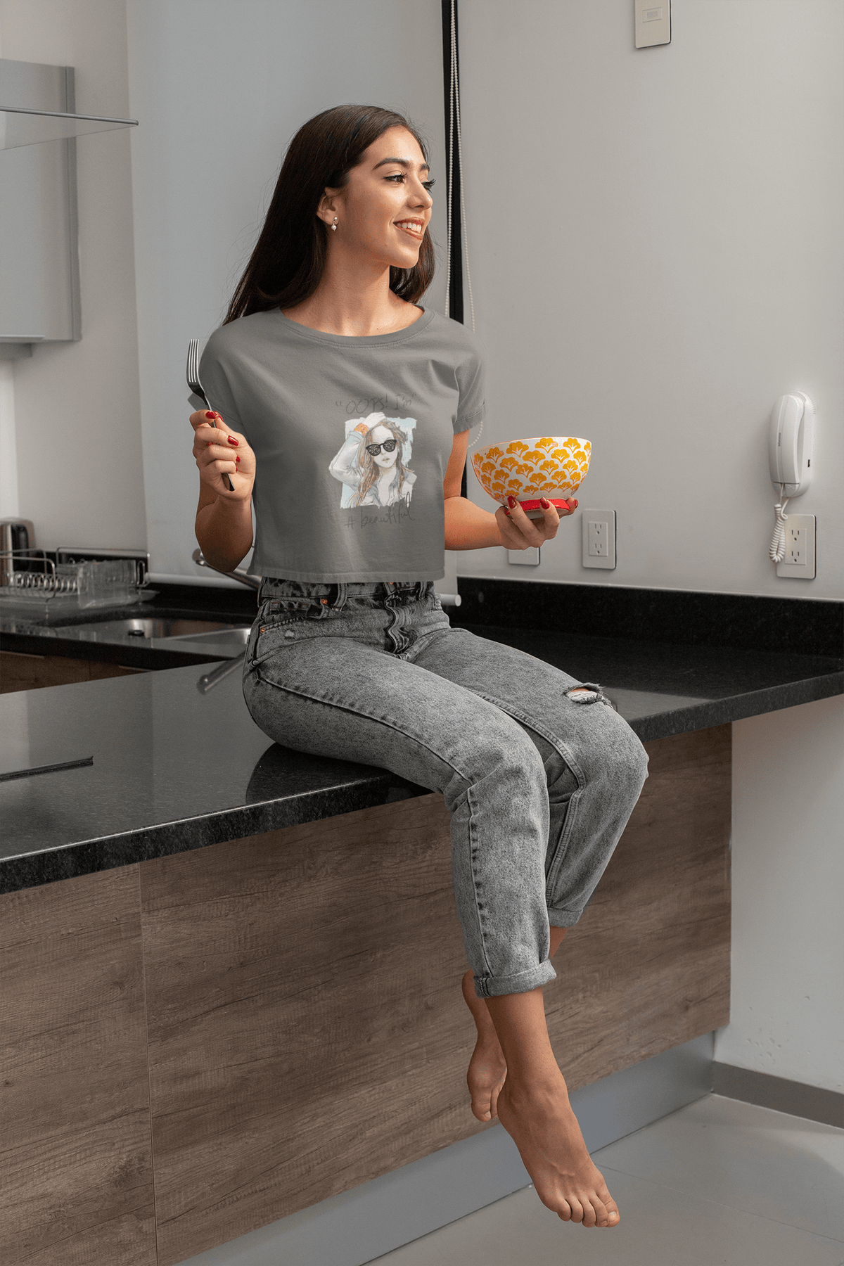 OOPs I am Beautiful Cropped Tee-Cropped Tees-StylinArts