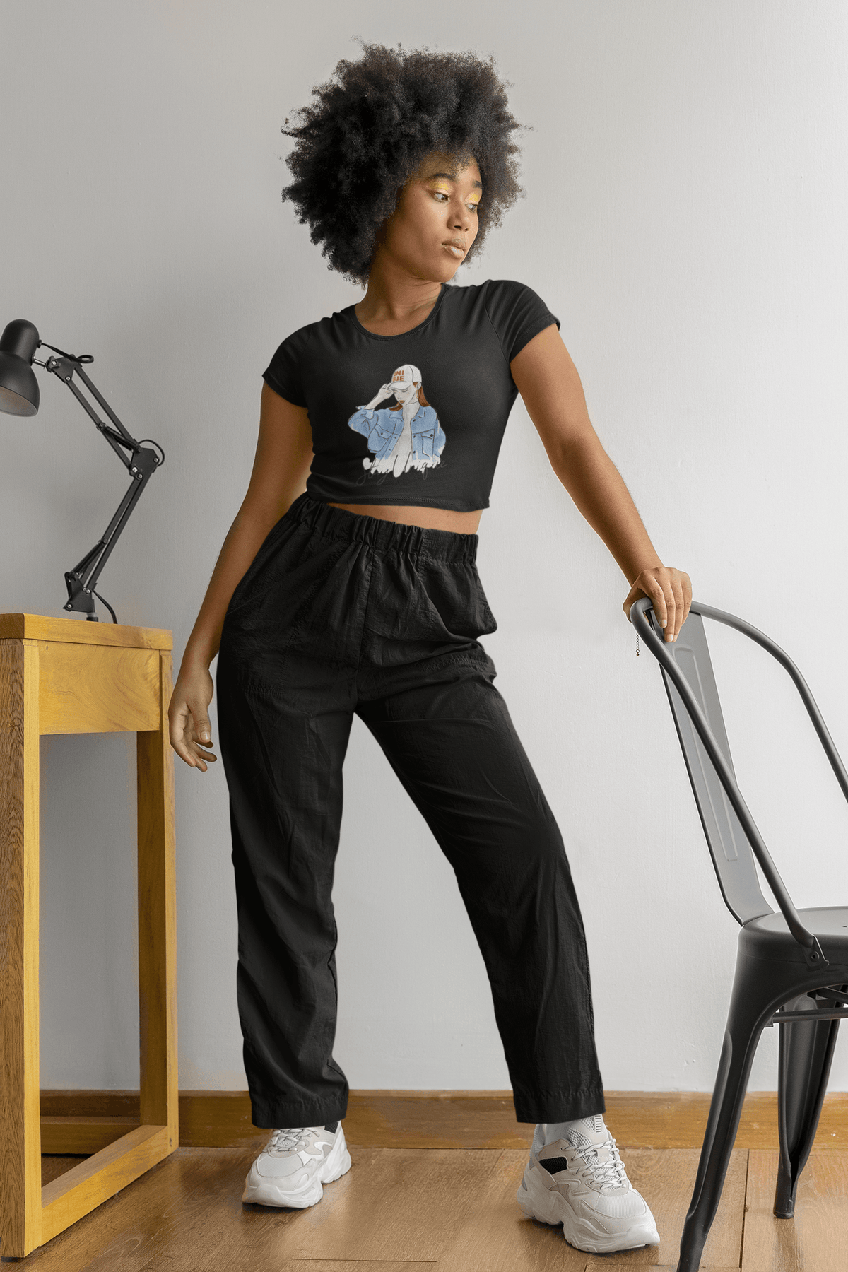 Unique Chic Cropped Tee-Cropped Tees-StylinArts