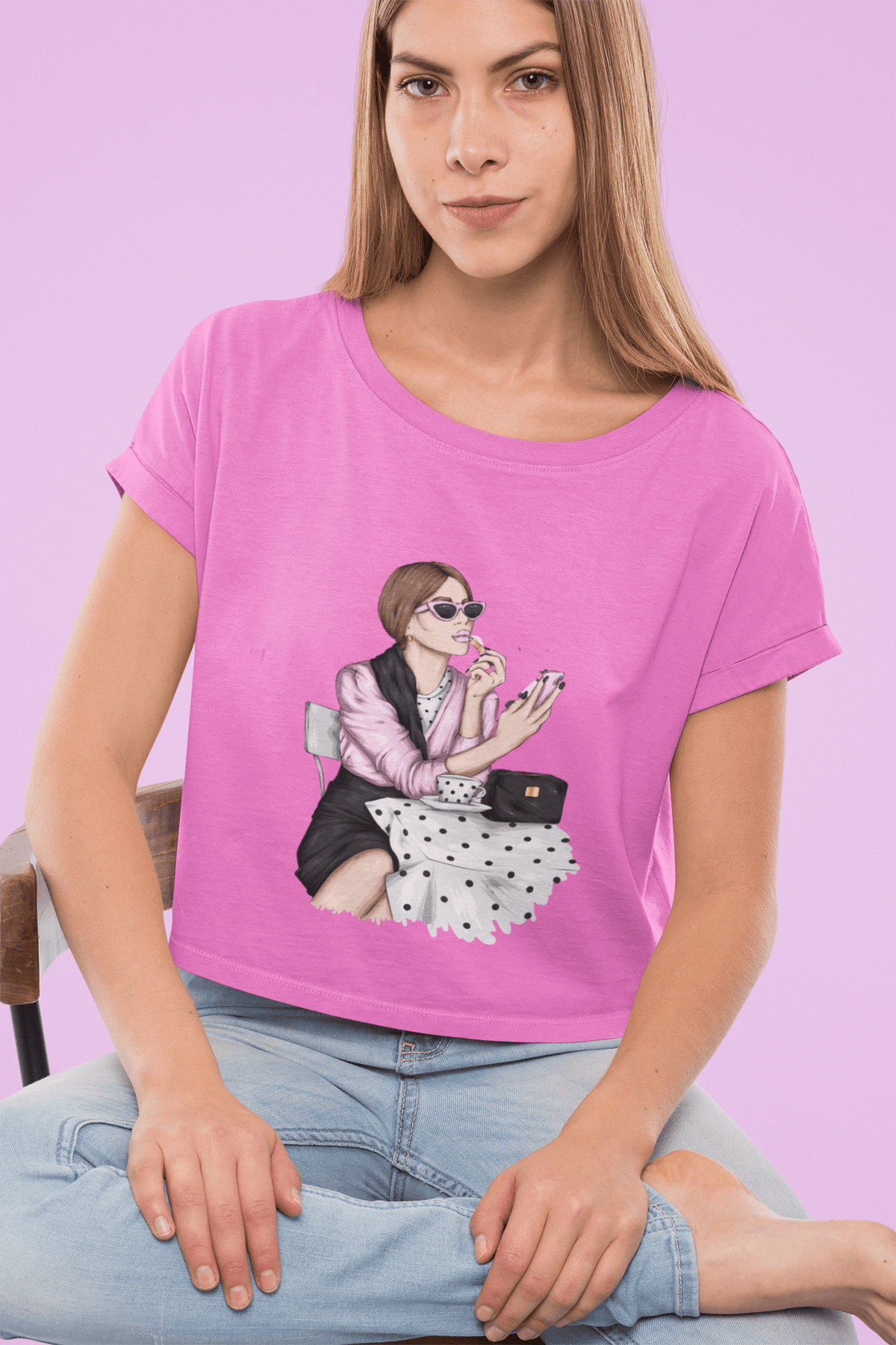 Bold Swag Cropped Tee-Regular Fit Tee-StylinArts