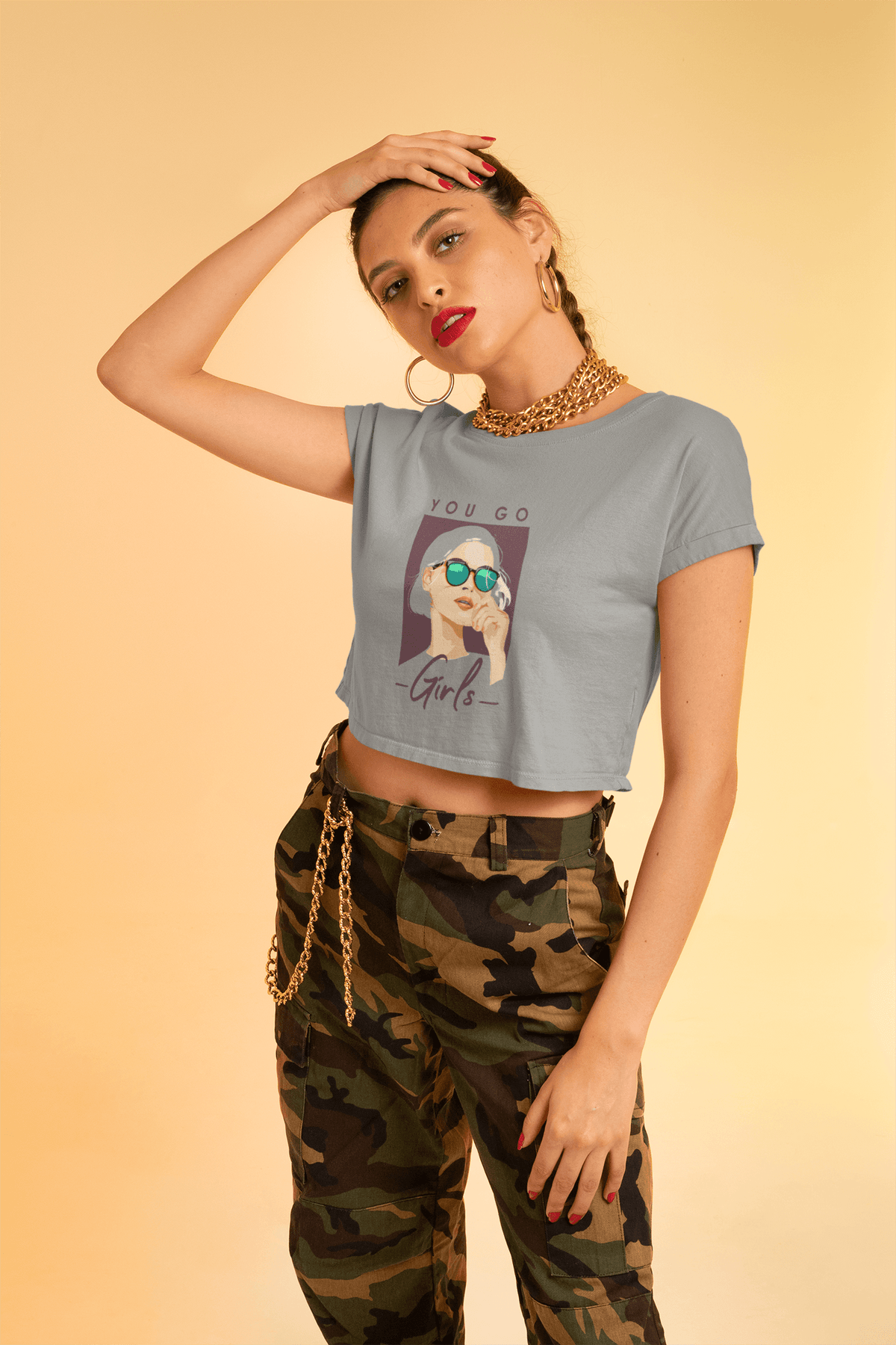 You Go Girl - Cropped T-Shirt-Cropped Tees-StylinArts