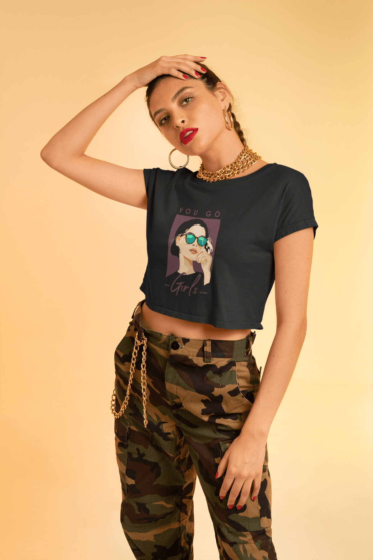 You Go Girl - Cropped T-Shirt-Cropped Tees-StylinArts