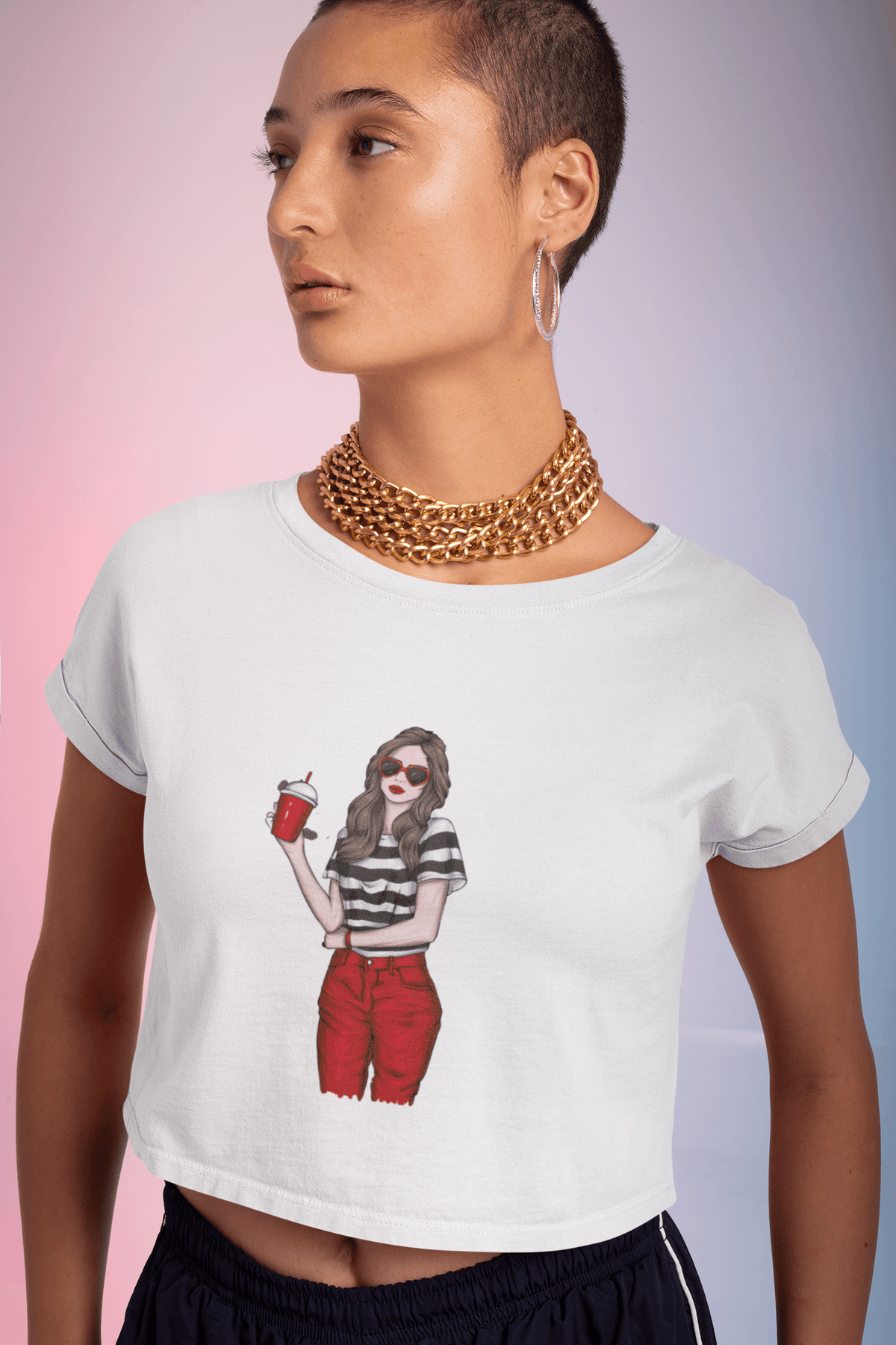 Elegant Charisma Cropped Tee-Cropped Tees-StylinArts